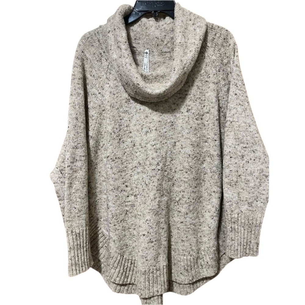 Leo & Nicole Zaryn Cotton Blend Cowl Neck Poncho Pullover Sweater Size 2X